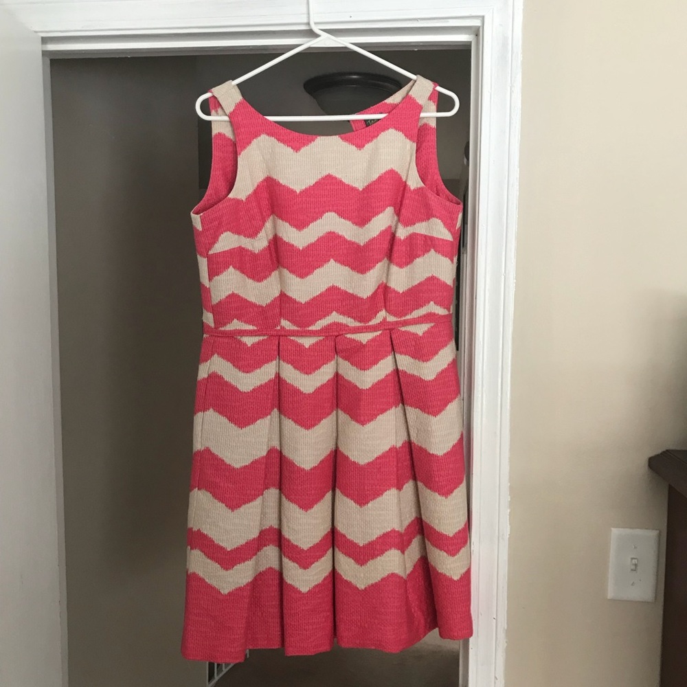 Off white and pink dress